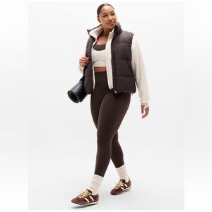 Athleta Dark Brown Salutation High Rise Legging Tight